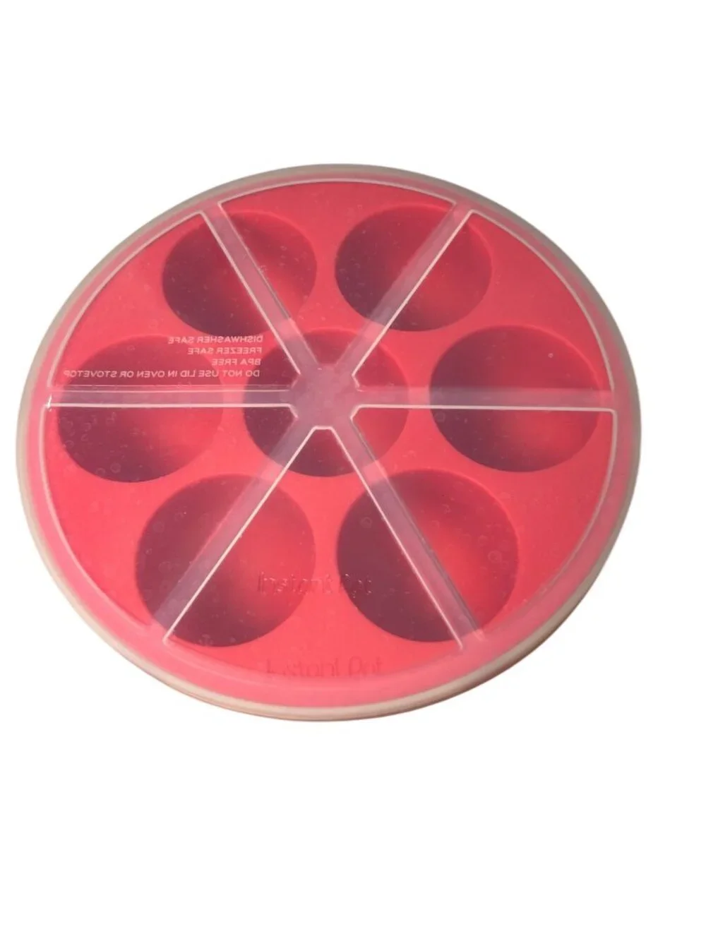 Instant Pot Silicone Egg Bites Mold With Lid Red BPA-Free Dishwasher Safe
